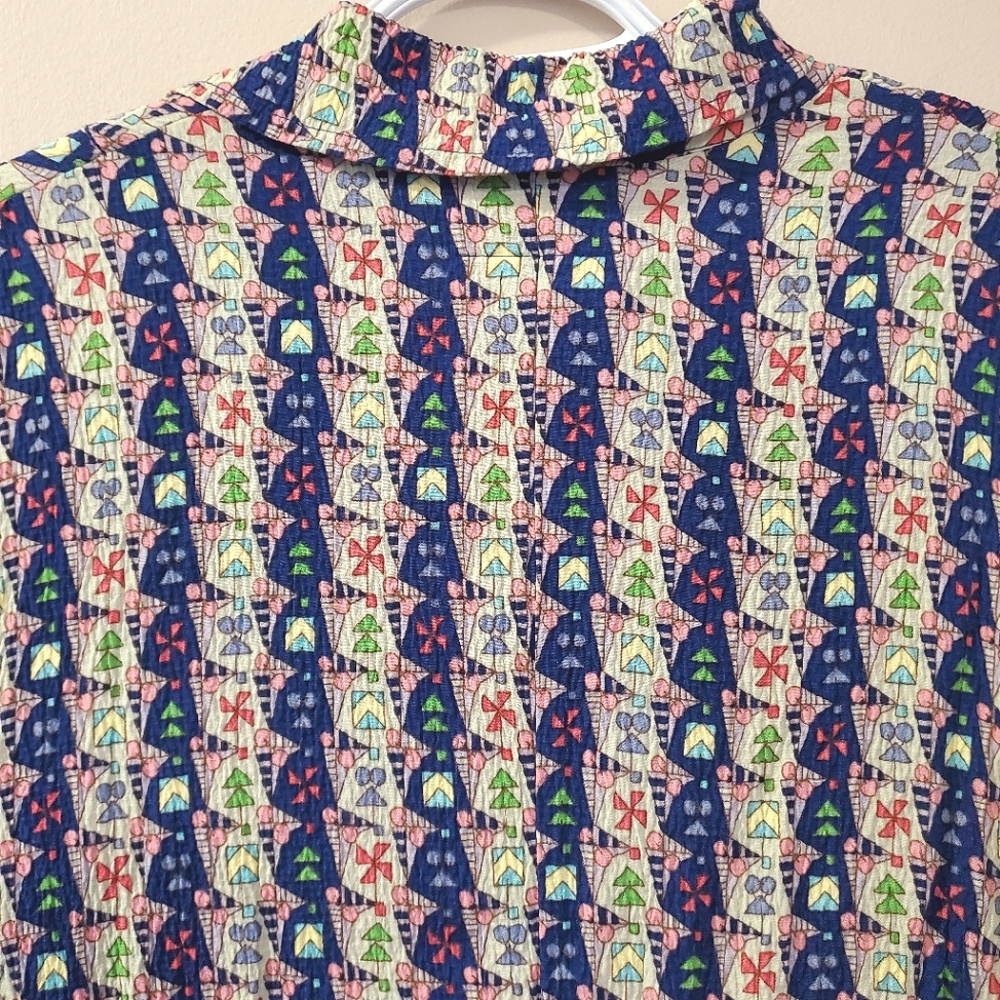 FLAX - Patterned Rayon Blouse - Size S - Picture 7 of 7